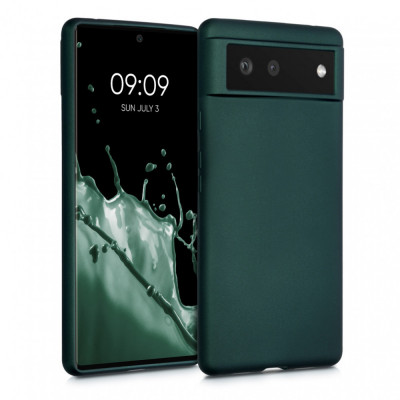 Husa pentru Google Pixel 6, Silicon, Verde, 55783.14, kwmobile foto