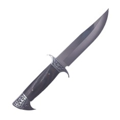 Cutit de Vanatoare cu Lama din Otel, Maner Lemn, Husa Textila, 31 cm