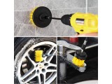 Set 3 perii pentru curatare, Zola&reg;, universale, cu adaptor pentru bormasina, galbene