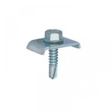 Clema fixare gard zincata 20x30 mm cu surub autoforant 6.3x25 mm