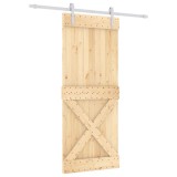 Cumpara ieftin Usa glisanta cu set de feronerie 85x210 cm, lemn masiv de pin