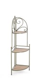 Cumpara ieftin Raft 3 polite otel verde mdf natur Guenda 49x33x126 cm