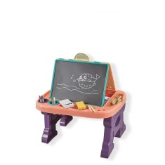 Jucarie educativa pentru copii 2 in 1, masa si tabla pentru desenat foto