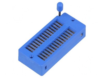 Soclu circuite integrate ZIF DIP28 THT 25-70&amp;deg;C ELK028 foto