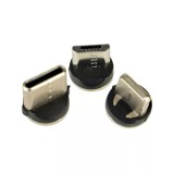 Cablu 1m 3in1 USB TYPE C iPhone Micro USB iluminat LED albastru