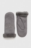 UGG manusi din piele de caprioara femei, culoarea gri 20932-BLK