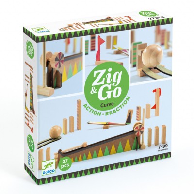 Set de constructie trasee Zig &amp;amp; Go Bila cea mai mare 27 piese, Djeco foto