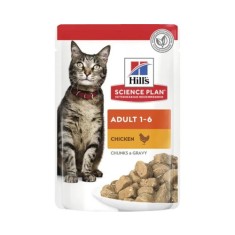 Hrana umeda pentru pisici Hills SP Feline Adult cu pui in sos 85 g