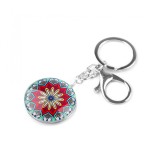 Cumpara ieftin Breloc pentru chei Mandala 3.5 cm, Turcoaz, Crisalida