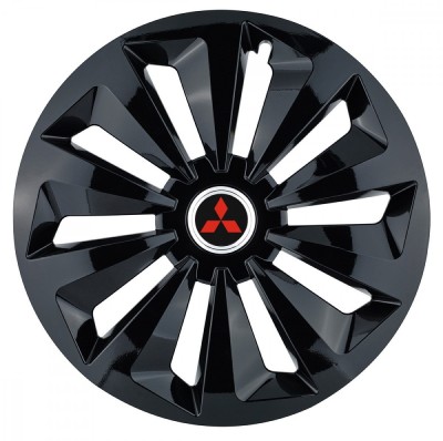 Set 4 capace roti Fox negru R15 pentru gama auto Mitsubishi foto