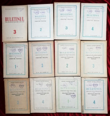 12 volume Buletinul institutului de cercetari piscicole anii 50-60 piscicultura foto