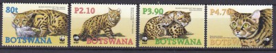 DB1 Fauna Botswana Pisica cu Picioare Negre 4v MNH foto