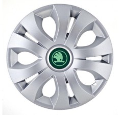 Set 4 capace roti Top Gray pentru gama Skoda Nou Verde, R17