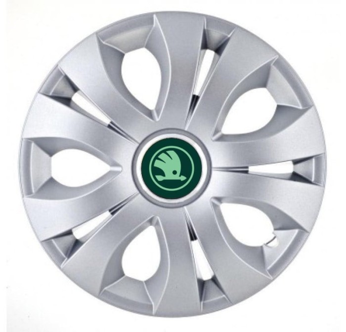 Set 4 capace roti Top Gray pentru gama Skoda Nou Verde, R17
