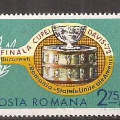Romania-1972 - TENIS DE CAMP - Finala Cupei Davis, timbru nestampilat
