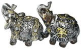 Set 2 elefanți din rășină, Feng Shui, 8,5x8x4,5 cm