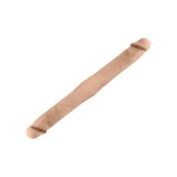 Dildo dublu SILEX-D Double Dong S Size, pentru dublă penetrare, reactiv la căldură, lungime 38.5 cm, culoarea pielii