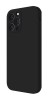 Husa din silicon compatibila cu iPhone 12, silk touch, interior din catifea cu decupaje la camere, Negru, X-Level