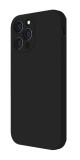 Husa din silicon compatibila cu iPhone 11 Pro, silk touch, interior din catifea cu decupaje la camere, Negru, X-Level