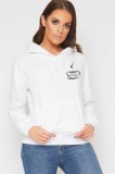 Hanorac dama alb - Espresso Yourself II - XL, THEICONIC