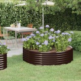 vidaXL Jardinieră grădină maro 140x140x36 cm oțel galvanizat 319020