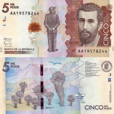 COLUMBIA 5.000 pesos 19 august 2015 UNC!!!
