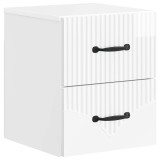 vidaXL Dulap de noapte suspendat Alb foarte lucios 34,5 x 33 x 40 cm 898983