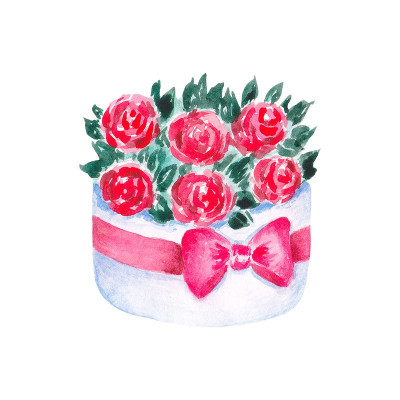 Sticker decorativ Buchet de Trandafiri, Rosu, 57 cm, 3424ST foto