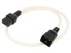 Cablu IEC C19-C20 1m cu blocare alb