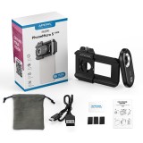 Cumpara ieftin Lentila microscop, Apexel Phone Micro 5, zoom 150x, sistem prindere pentru iPhone 16, 15, 14,13,12,11, Samsung S24/S23/S22, Huawei, Xiaomi, Oppo