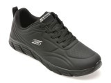 Pantofi sport SKECHERS negri, 117715, din piele ecologica