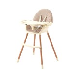 Scaun de hrănire 2 &icirc;n 1 bej