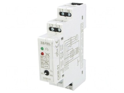 Releu Monitorizare Tensiune Șină DIN SPDT CKM-01 foto