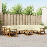 vidaXL Set de canapea cu pernă 11 pcs Natural și Crem 3367098