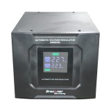 Stabilizator automat de tensiune 10KVA, 8000W, 140-250VAC cu releu monofazat, bypass, conexiune borne, afisaj LCD Breckner Germany