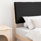 vidaXL Tăblie tapițată Negru 75 cm Lemn de pin masiv 879316