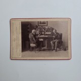 Fotografie de colectie Cabinet, Atelier Victor Angerer, Scena de gen (lectura), Wien, Viena, Austria, Austro-Ungaria, ca. 1870