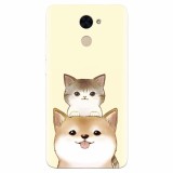 Husa silicon pentru Huawei Y7 Prime 2017, Two Cat