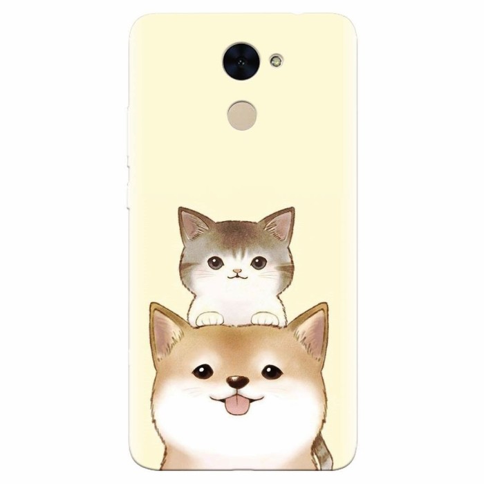 Husa silicon pentru Huawei Y7 Prime 2017, Two Cat
