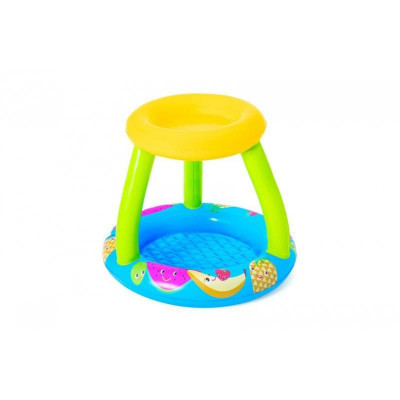 Piscina gonflabila pentru copii, rotunda, cu acoperis, albastru, 94x89x79 cm, Bestway Fruit foto