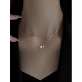 Cumpara ieftin Colier Auriu Elegant cu Pandantiv Perla - 66187