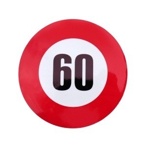 Autocolant Reflectorizant Limită Viteză 60 km/h &ndash; &Oslash;12 cm