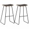 vidaXL Scaune de bar, 2 buc., negru, piele ecologică 280078