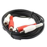 Cablu 2xRCA tata - 2xRCA mama, 2,5m - 402624