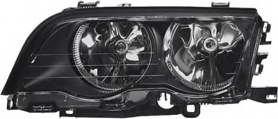 Far Bmw Seria 3 (E46) Sedan/Combi 06.1998-09.2001 BestAutoVest fata stanga 200809SE, tip bec H7+H7 , reflector negru foto