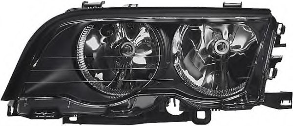 Far Bmw Seria 3 (E46) Sedan/Combi 06.1998-09.2001 BestAutoVest fata stanga 200809SE, tip bec H7+H7 , reflector negru