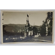 SINAIA , CASTELUL PELES , FOTOGRFIE TIP CARTE POSTALA , INTERBELICA