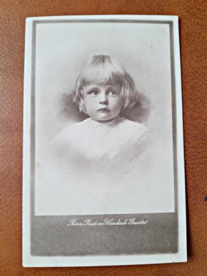Fotografie tip carte postala, Prinz Rudi zu Windisch, sfarsit de secol XIX foto