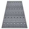 Covor Structural SOLE D3852 Boho, caro - țesute plate gri, 200x290 cm