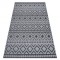 Covor Structural SOLE D3852 Boho, caro - țesute plate gri, 200x290 cm